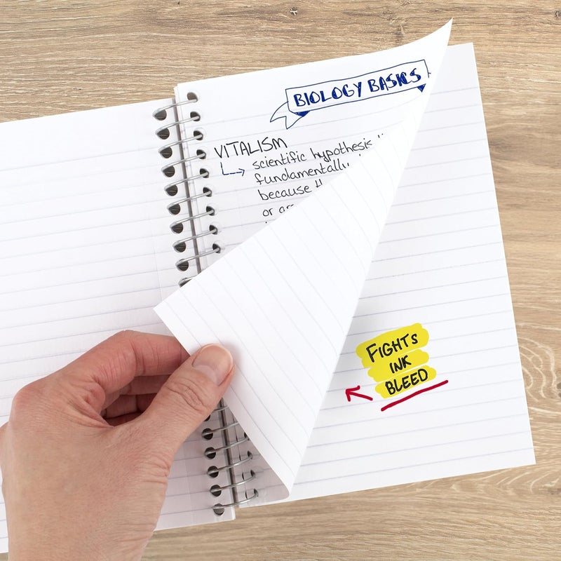 Five Star Spiral Notebook, 1 Subject, College Ruled Paper, Personal Size, 4-3/8" x 7", 80 Sheets, Fights Ink Bleed, Water Resistant Cover, Prom Pink (450048R) - Image 3